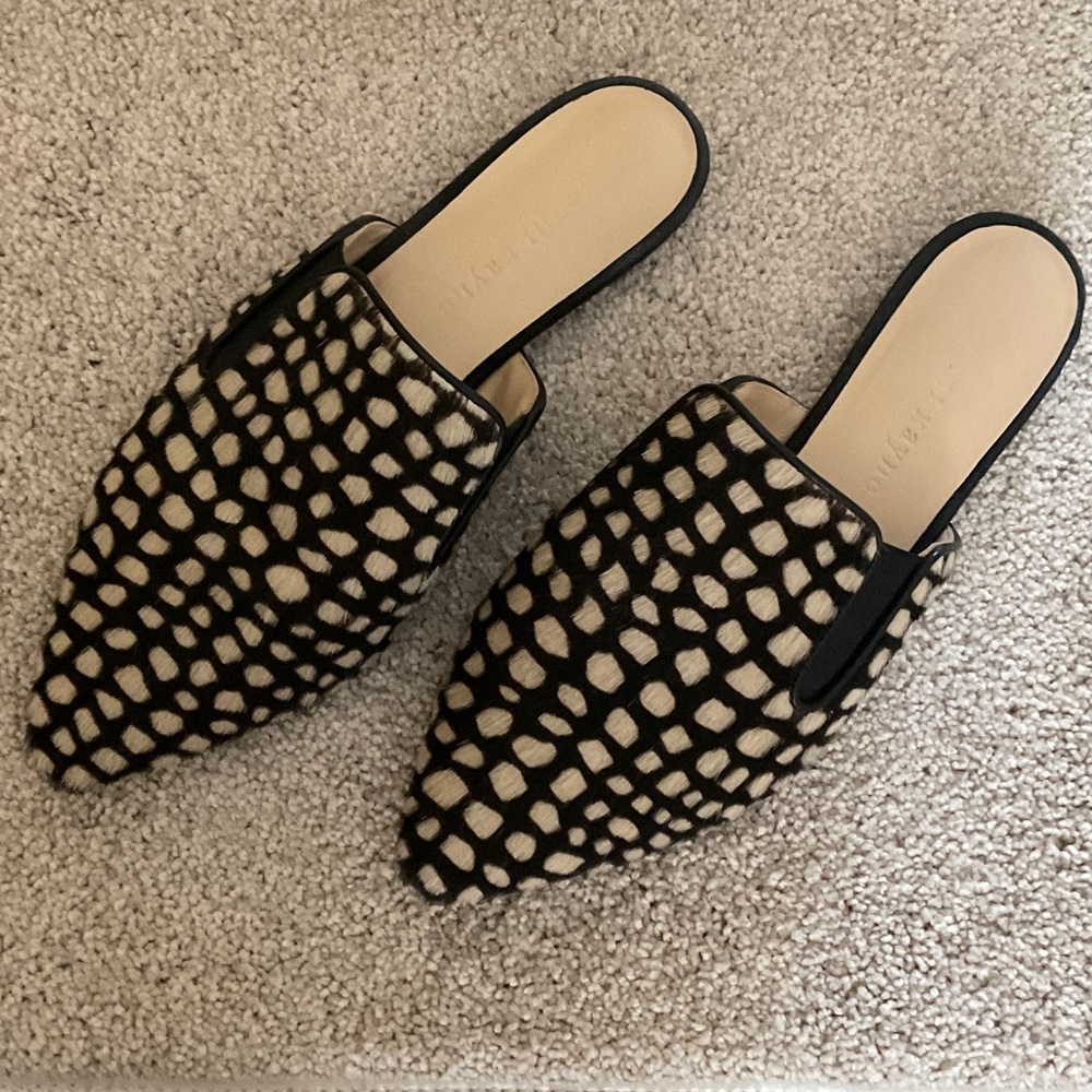 Jenni Kayne Chic Black and Cream Women's Mules